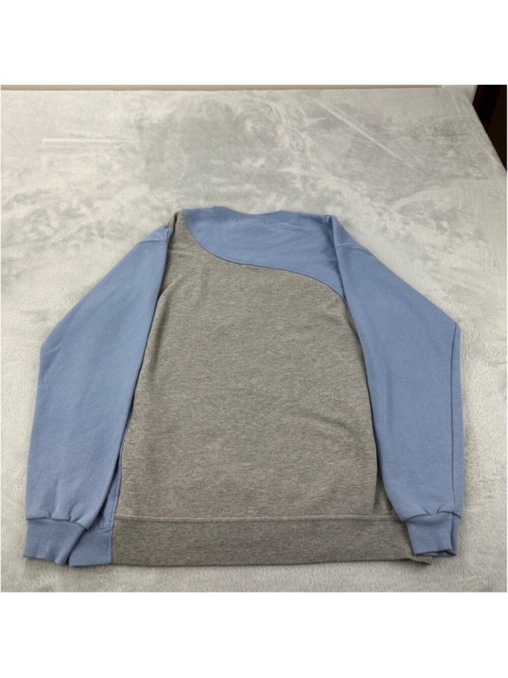 Nike Men's Medium Blue Grey Sweatshirt Crewneck Fleece Lined - Picture 3 of 13